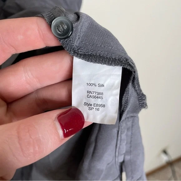 Madewell Composition Silk Tank charcoal xs - Picture 5 of 6